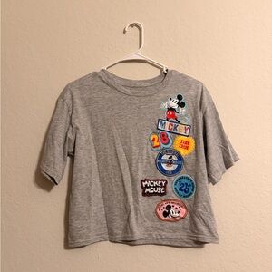 Mickey Mouse Cropped Patches T-Shirt
